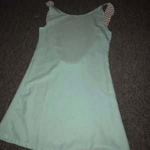 Backless Aqua Dress